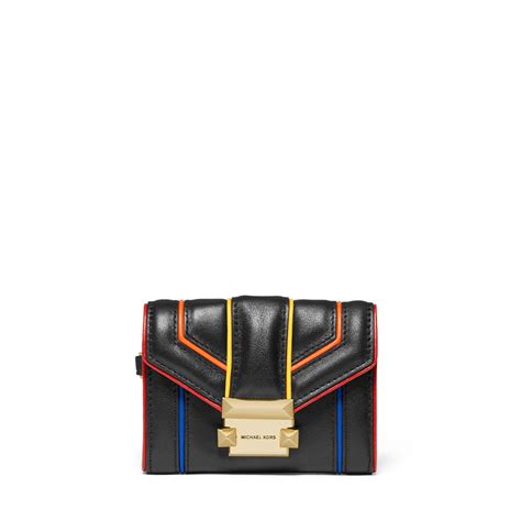 michael kors whitney rainbow wallet|Whitney Small Rainbow Quilted Leather Chain Wallet .